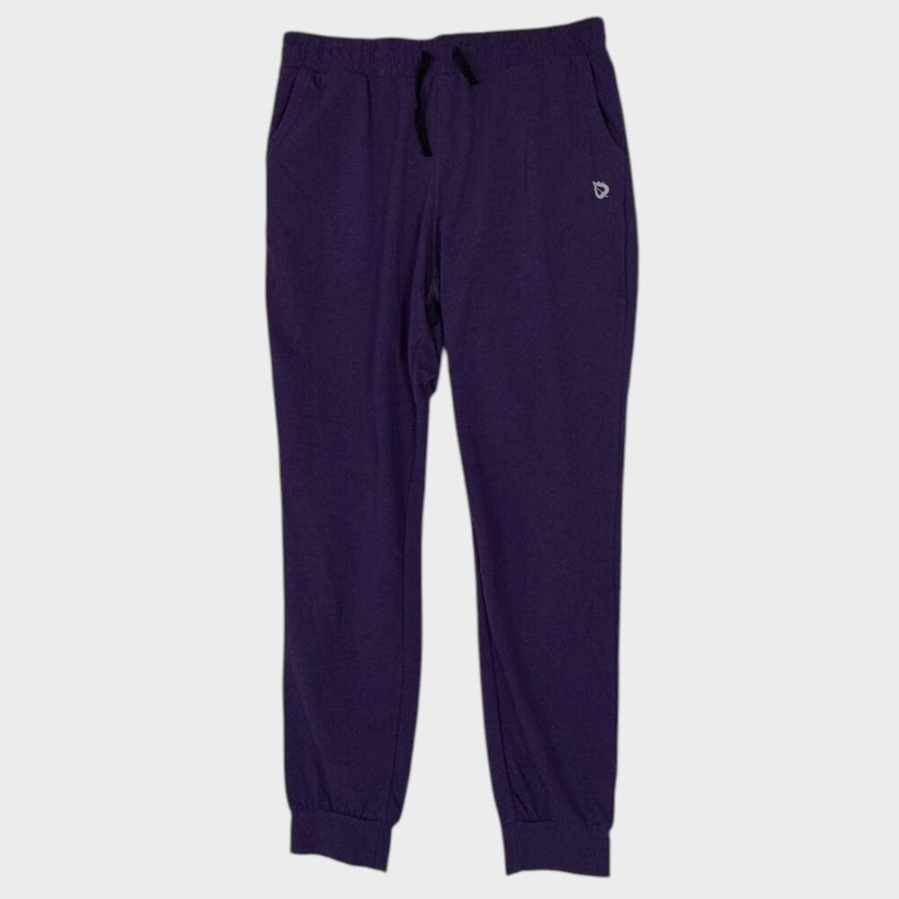 Baleaf Large Womens Purple Jogger Pants Cotton Poly Spandex Blend